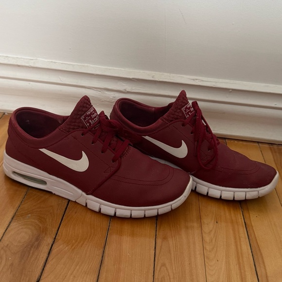 Nike SB Stefan Janoski Max Burgundy Size 8 Women - Picture 2 of 13